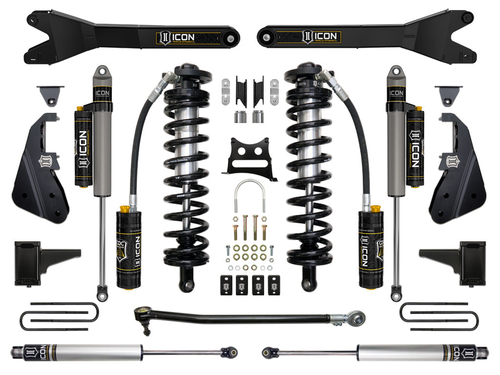 ICON Vehicle Dynamics K63155R 17-22 FORD F250/F350 4-5.5" STAGE 5 COILOVER CONVERSION SYSTEM W RADIUS ARM for Select Ford F-250 Super Duty, Ford F-350 Super Duty