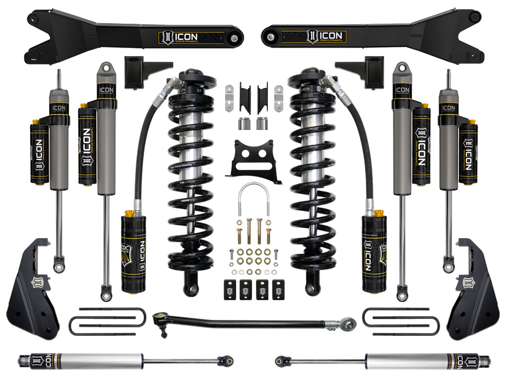 ICON Vehicle Dynamics K63156R 17-22 FORD F250/F350 4-5.5" STAGE 6 COILOVER CONVERSION SYSTEM W RADIUS ARM for Select Ford F-250 Super Duty, Ford F-350 Super Duty