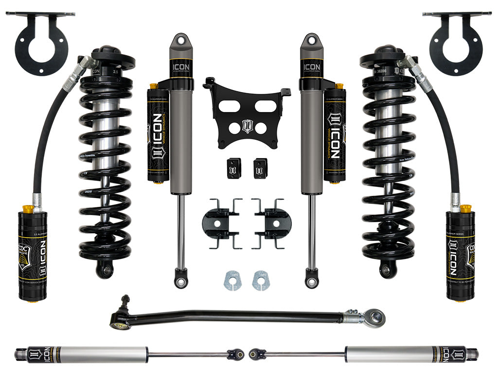 ICON Vehicle Dynamics K63164 23 FORD F250/F350 2.5-3" STAGE 4 COILOVER CONVERSION SYSTEM for Select Ford F-250 Super Duty, Ford F-350 Super Duty