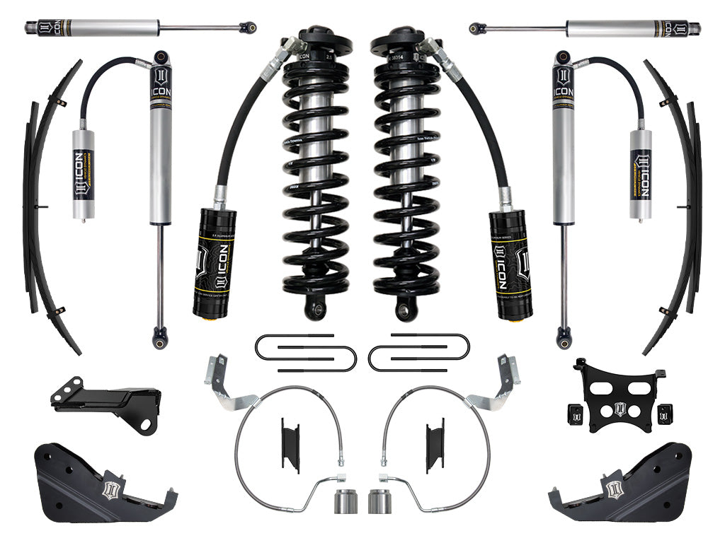 ICON Vehicle Dynamics K63172L 23-25 FORD F250/F350 4-5.5" STAGE 2 COILOVER CONVERSION SYS W/ EXPANSION PACKS for Select Ford F-250 Super Duty, Ford F-350 Super Duty