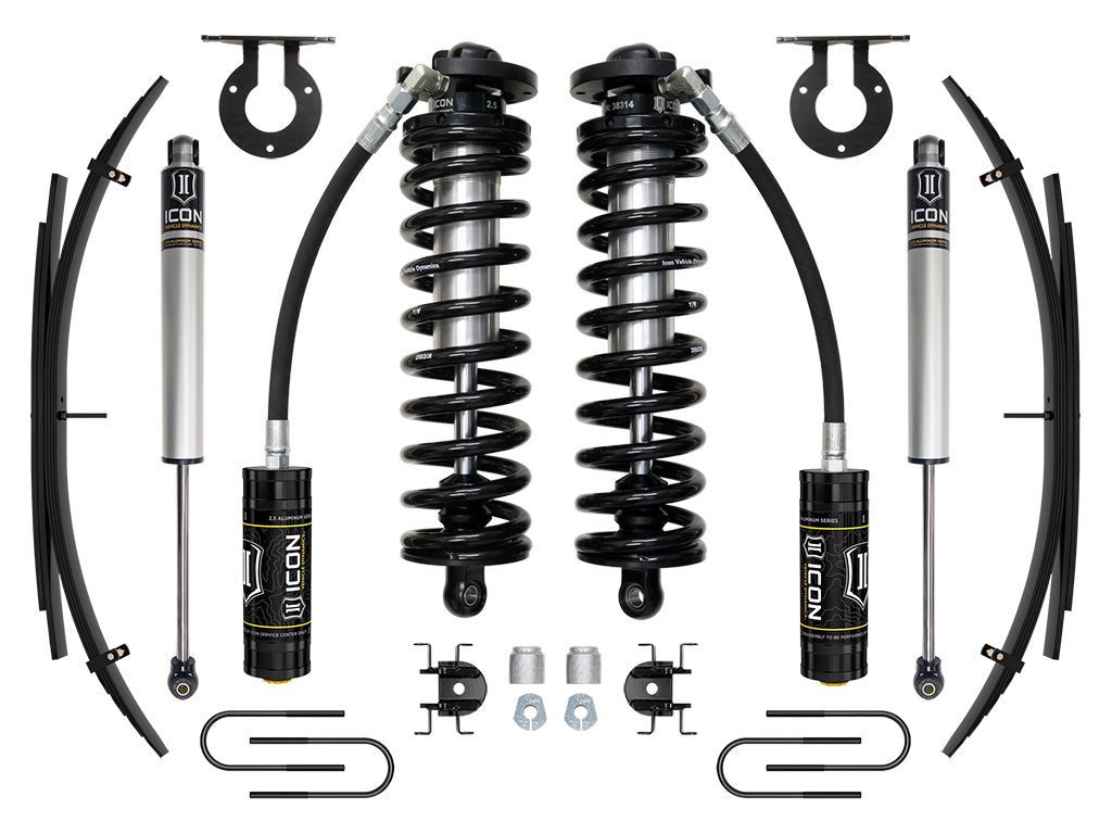 ICON Vehicle Dynamics K63181 08-10 FORD F250/F350 2.5-3" STAGE 1 COILOVER CONVERSION SYSTEM W EXPANSION PACK for Select Ford F-250 Super Duty, Ford F-350 Super Duty