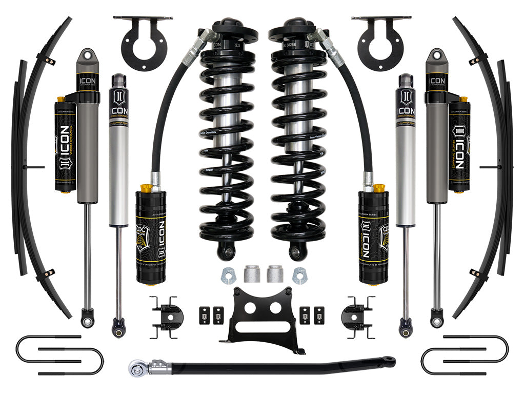 ICON Vehicle Dynamics K63184 08-10 FORD F250/F350 2.5-3" STAGE 4 COILOVER CONVERSION SYSTEM W EXPANSION PACK for Select Ford F-250 Super Duty, Ford F-350 Super Duty