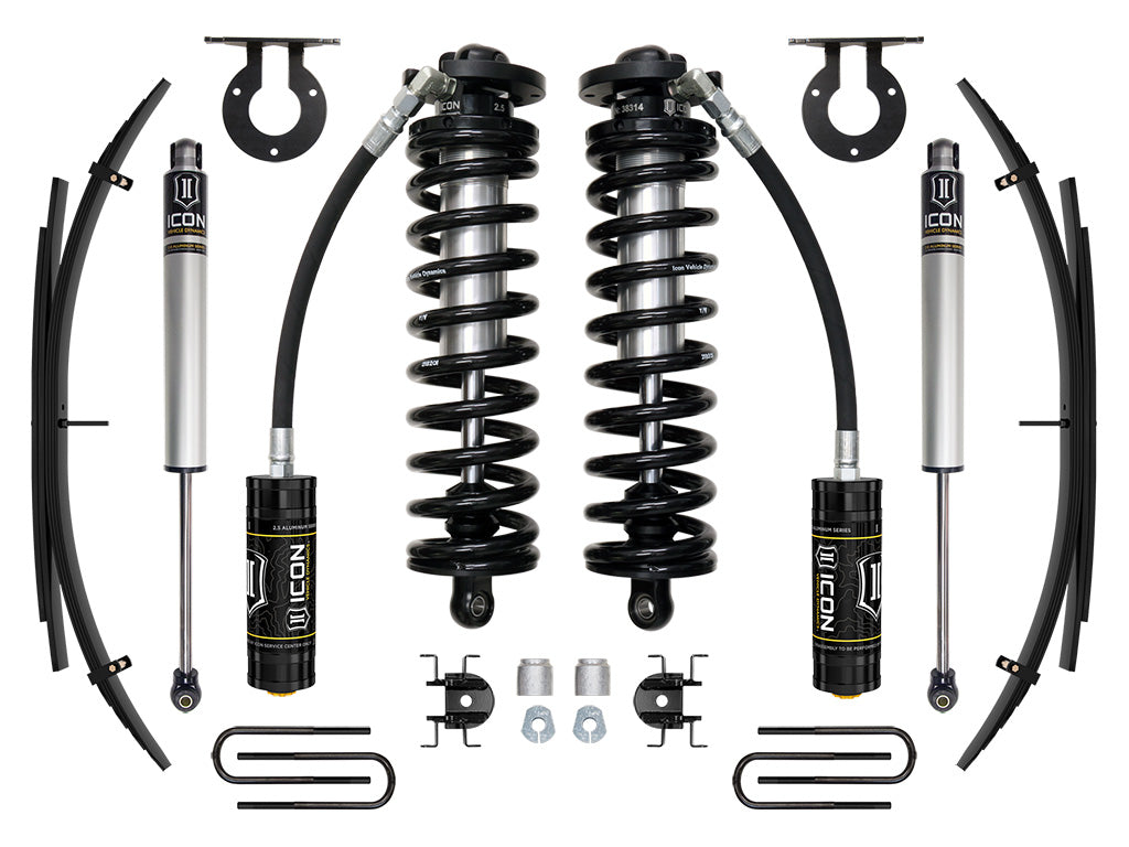 ICON Vehicle Dynamics K63191 11-16 FORD F250/F350 2.5-3" STAGE 1 COILOVER CONVERSION SYSTEM W EXPANSION PACK for Select Ford F-250 Super Duty, Ford F-350 Super Duty
