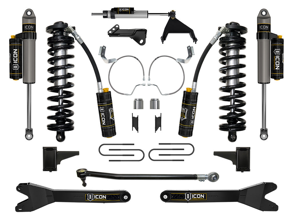 ICON Vehicle Dynamics K63215R 23-25 FORD F250/F350 4-5.5" STAGE 5 COILOVER CONVERSION SYSTEM W/ RADIUS ARMS for Select Ford F-250 Super Duty, Ford F-350 Super Duty
