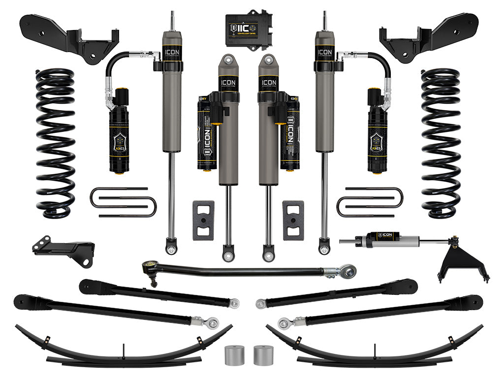 ICON Vehicle Dynamics K65918L 23-25 FORD F250/F350 DIESEL 2.5" STAGE 6 SUSPENSION SYS W/ 4-LINK/EXPANSION PACK for Select Ford F-250 Super Duty, Ford F-350 Super Duty