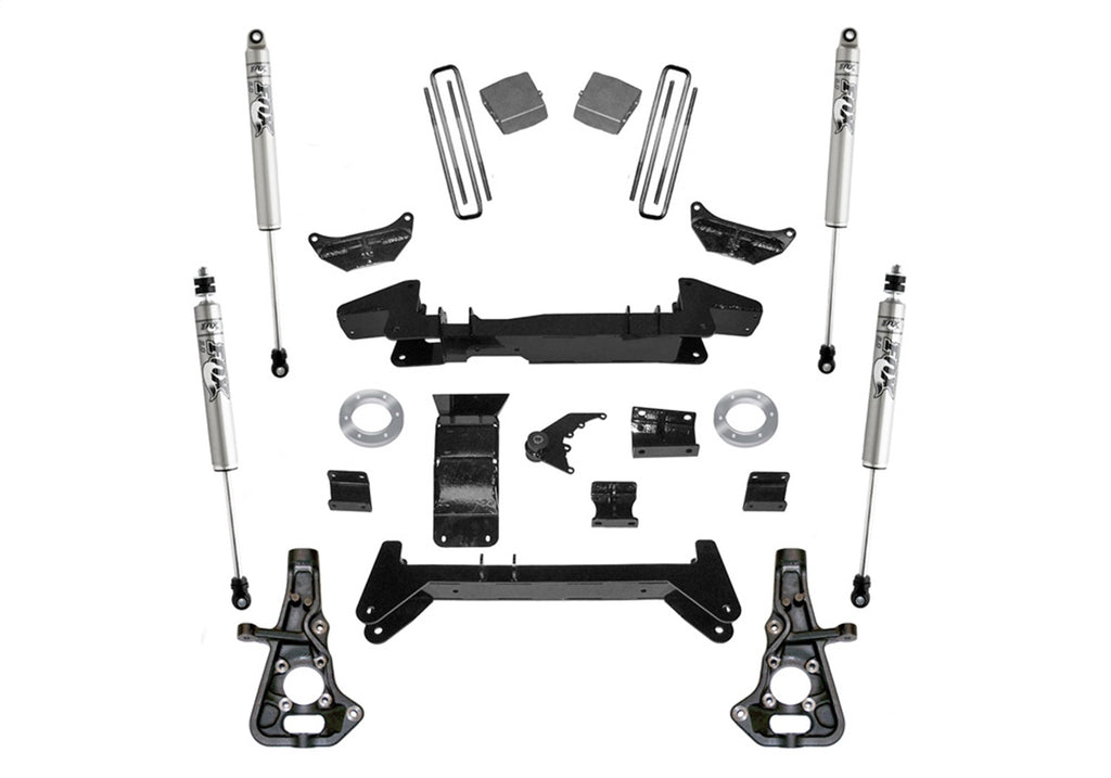 Superlift K860F 6in. Lift Kit w/FOX Shocks-01-10 Silv/Sierra 2500HD/3500HD 4WD-Knuckle Kit for Select Chevrolet Silverado HD, Chevrolet Silverado HD, GMC Sierra HD, GMC Sierra HD