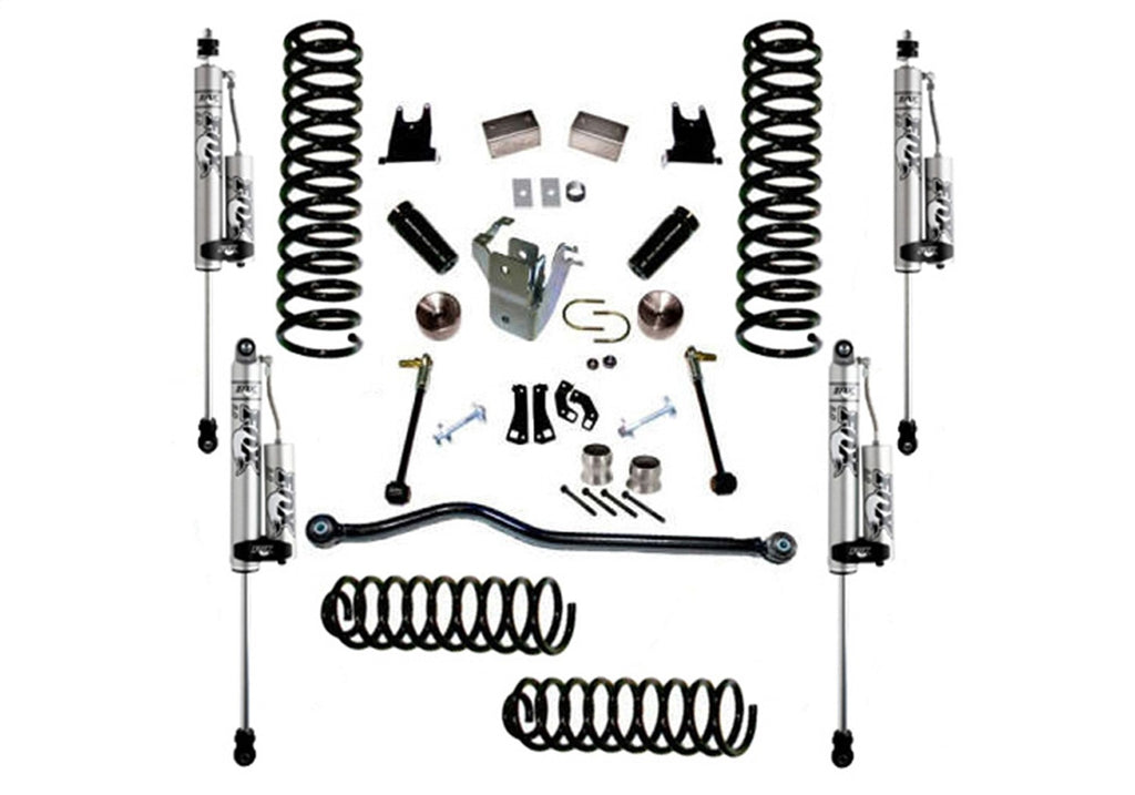 Superlift K928FX 4in. Lift Kit-07-18 Wrangler JK-4-door-w/FOX 2.0 Reservoir Shocks for Select Jeep Wrangler, Jeep Wrangler JK