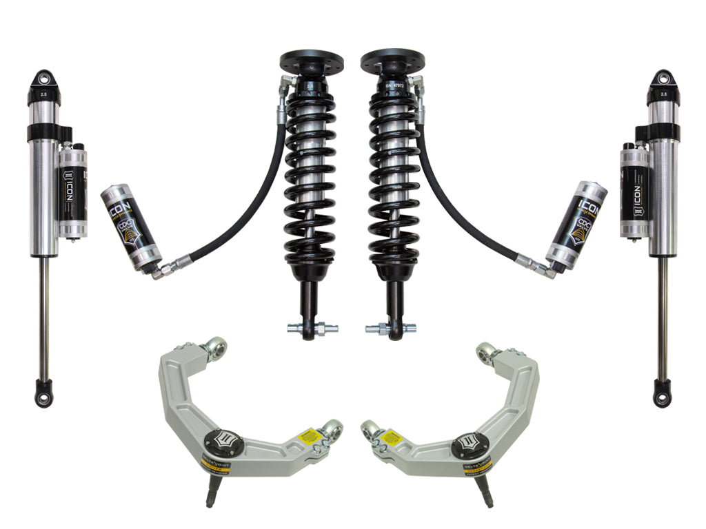 ICON Vehicle Dynamics K93065 2014 FORD F150 4WD 1.75-2.63" STAGE 5 SUSPENSION SYSTEM W BILLET UCA for Select Ford F-150