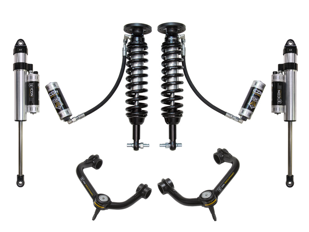 ICON Vehicle Dynamics K93075T 2014 FORD F150 2WD 1.75-2.63" STAGE 5 SUSPENSION SYSTEM W TUBULAR UCA for Select Ford F-150
