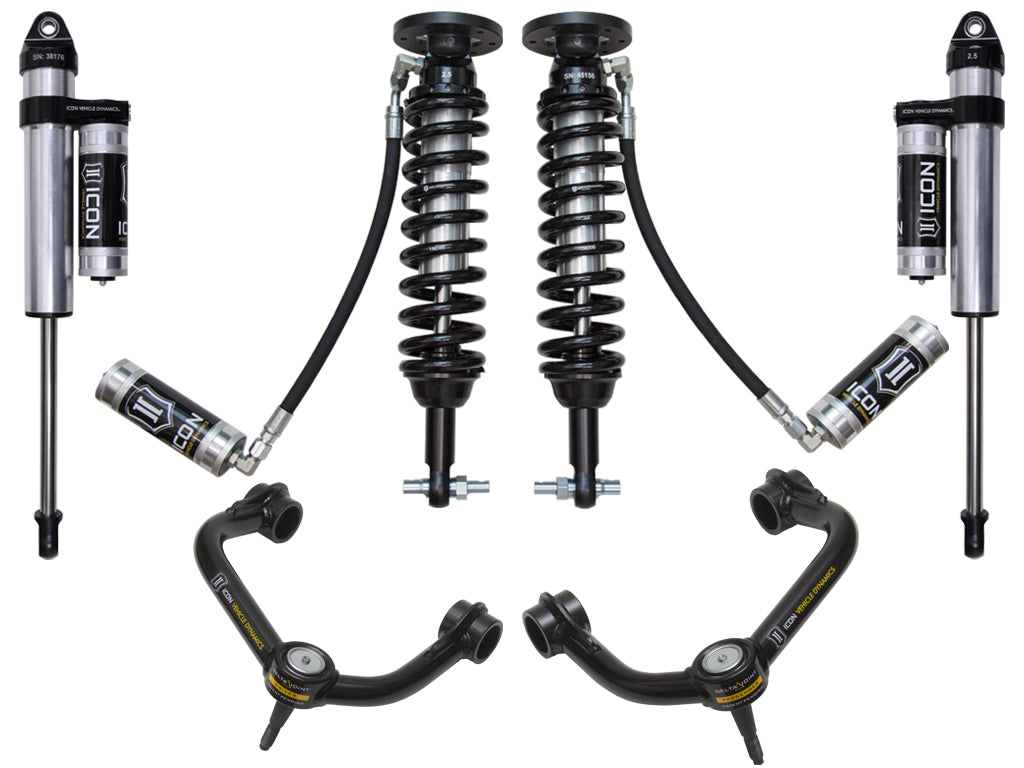 ICON Vehicle Dynamics K93094T 2015-2020 FORD F150 2WD 1.75-3" STAGE 4 SUSPENSION SYSTEM W TUBULAR UCA for Select Ford F-150