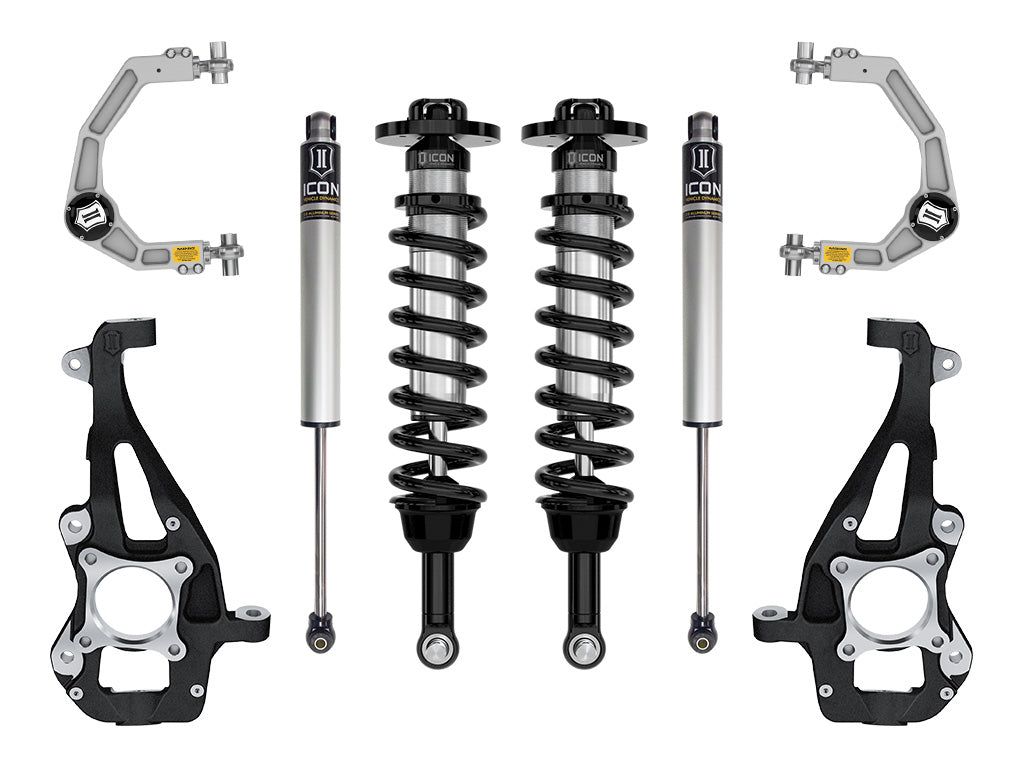 ICON Vehicle Dynamics K93141 21-24 FORD F150 4WD 3.5-4.5" STAGE 1 SUSPENSION SYSTEM W BILLET UCA for Select Ford F-150
