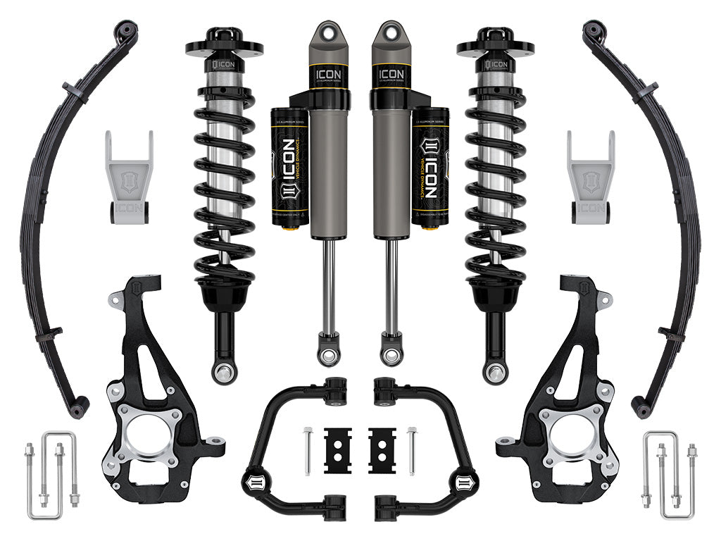 ICON Vehicle Dynamics K93142TL 21-24 FORD F150 4WD 3.5-4.5" STAGE 2 SUSPENSION SYS TUBULAR UCA / LEAF PACK for Select Ford F-150