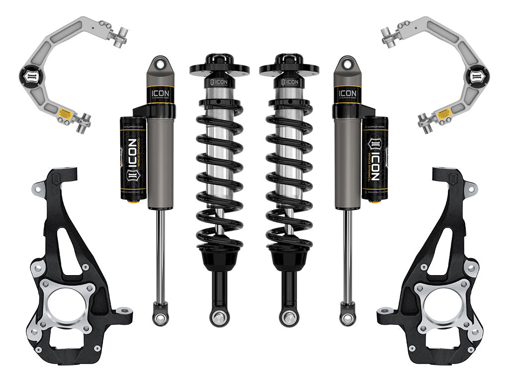 ICON Vehicle Dynamics K93142 21-24 FORD F150 4WD 3.5-4.5" STAGE 2 SUSPENSION SYSTEM W BILLET UCA for Select Ford F-150