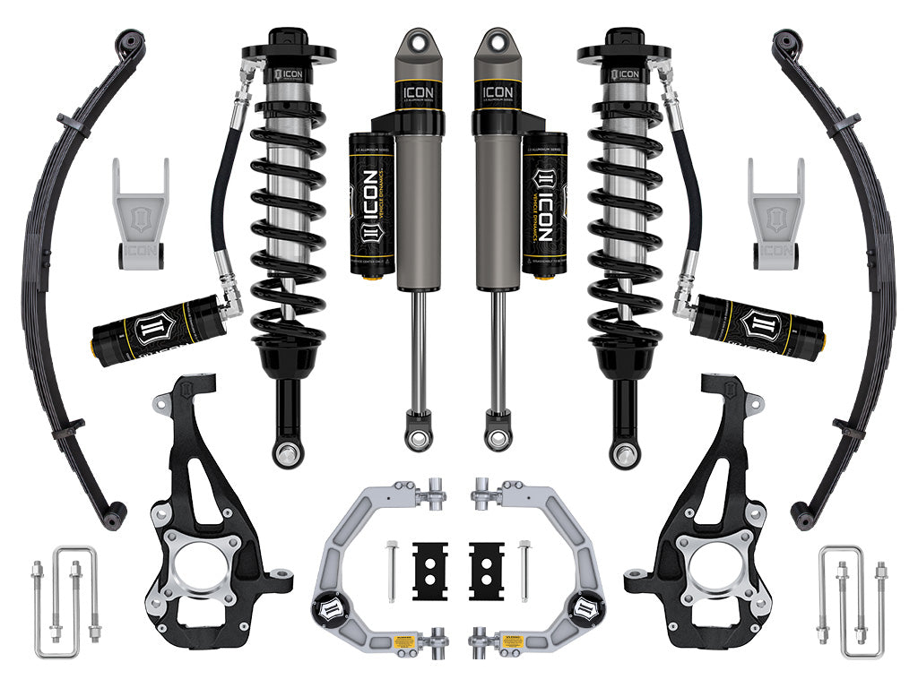 ICON Vehicle Dynamics K93143L 21-24 FORD F150 4WD 3.5-4.5" STAGE 3 SUSPENSION SYS BILLET UCA / LEAF PACK for Select Ford F-150