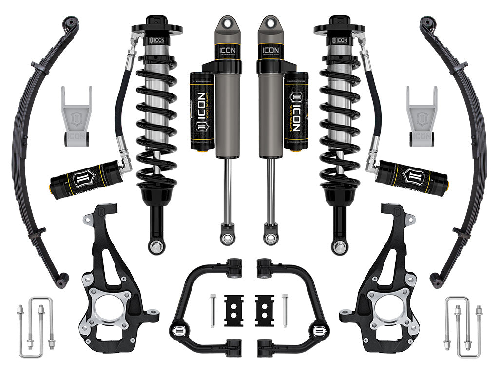 ICON Vehicle Dynamics K93143TL 21-24 FORD F150 4WD 3.5-4.5" STAGE 3 SUSPENSION SYS TUBULAR UCA / LEAF PACK for Select Ford F-150