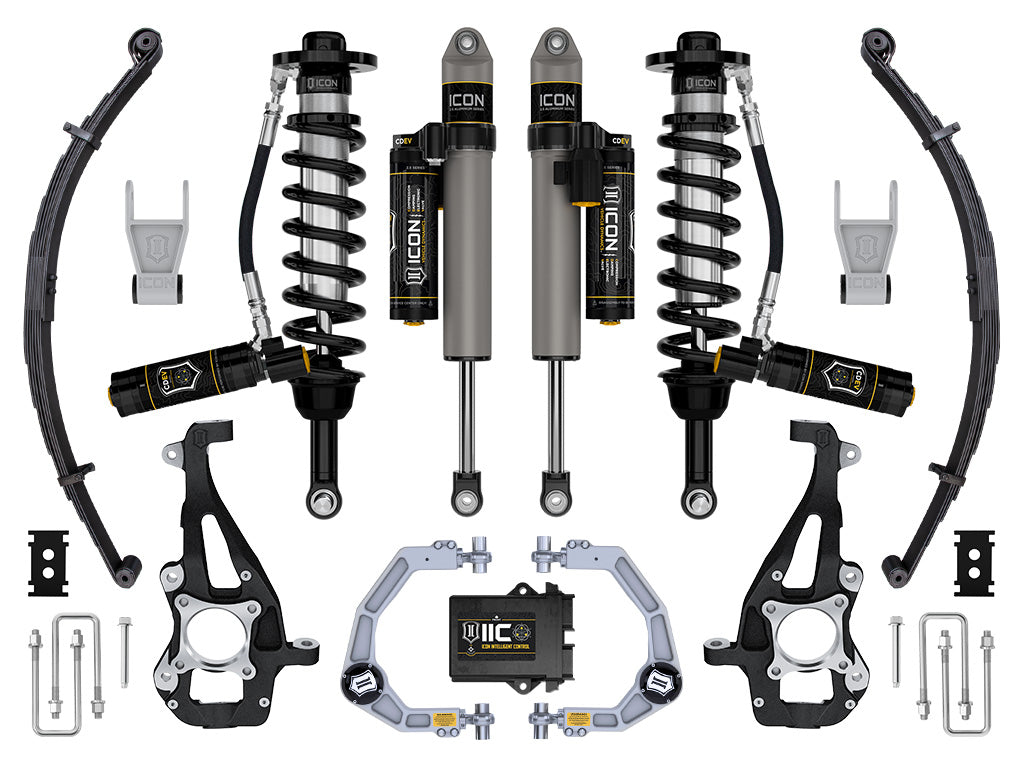 ICON Vehicle Dynamics K93145L 21-24 FORD F150 4WD 3.5-4.5" STAGE 5 SUSPENSION SYS BILLET UCA / LEAF PACK for Select Ford F-150