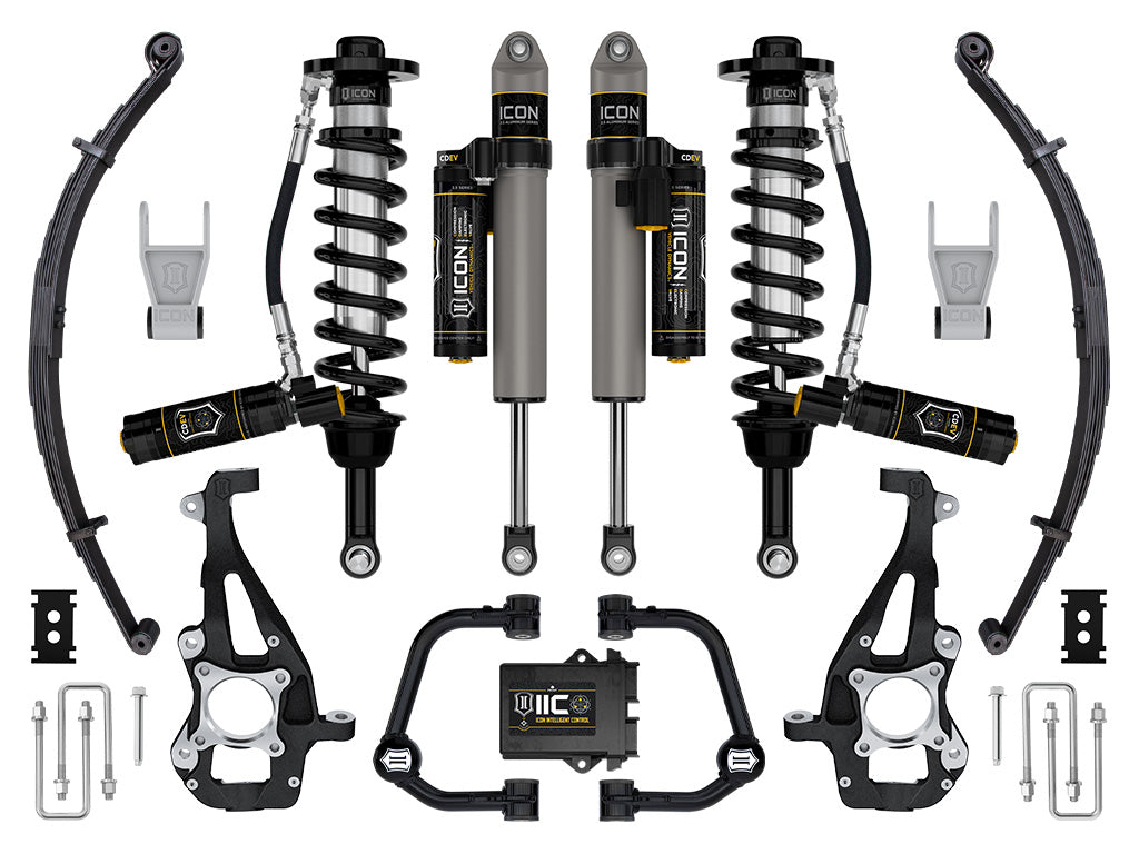 ICON Vehicle Dynamics K93145TL 21-24 FORD F150 4WD 3.5-4.5" STAGE 5 SUSPENSION SYS TUBULAR UCA / LEAF PACK for Select Ford F-150