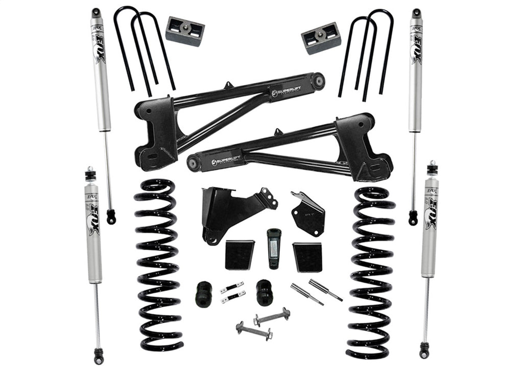 Superlift K977F 6in. Lift Kit w/FOX Shocks-05-07 F250/350 4WD Diesel w/Replacement Radius Arms for Select Ford F-250 Super Duty, Ford F-350 Super Duty