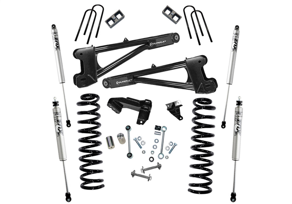 Superlift K981F 4in. Lift Kit w/FOX Shocks-08-10 F250/350 4WD Diesel w/Replacement Radius Arms for Select Ford F-250 Super Duty, Ford F-350 Super Duty