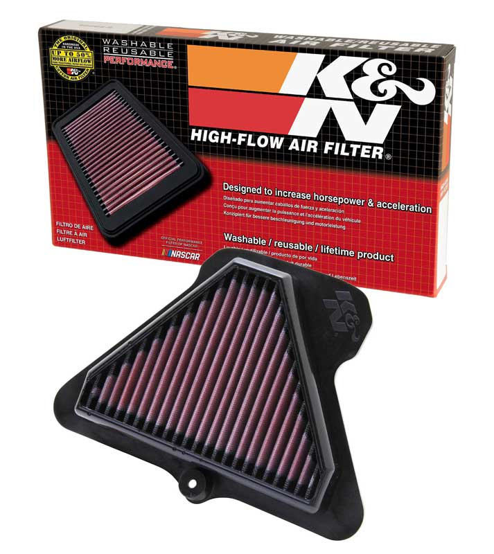 K&N KA-1011 Replacement Air Filter for Select Kawasaki ZX1000 Ninja ZX-10R, Kawasaki ZX1000 Ninja ZX-10R 30th Anniversary, Kawasaki ZX1000 Ninja ZX-10R ABS, Kawasaki ZX1000 Ninja ZX-10R ABS 30th Anniversary