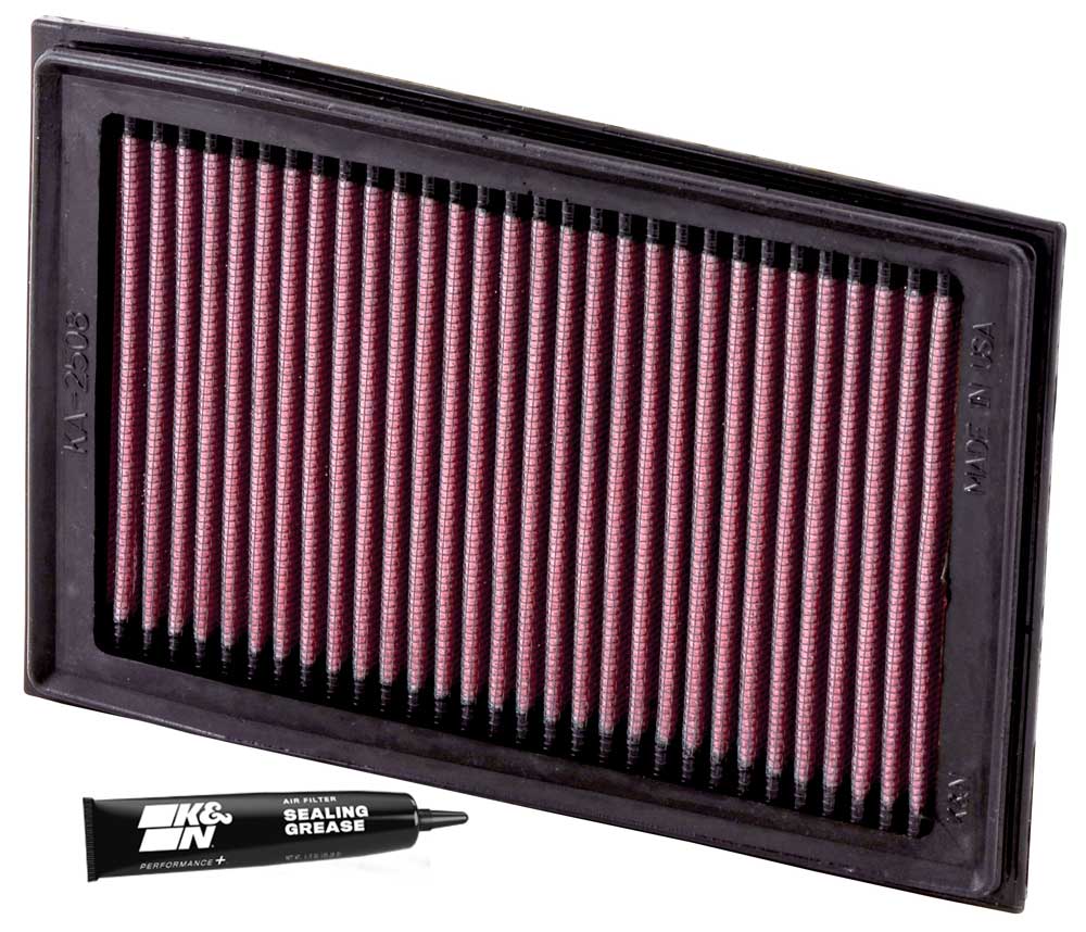 K&N KA-2508 Replacement Air Filter for Select Kawasaki EX250F Ninja 250R, Kawasaki EX300 Ninja 300, Kawasaki EX300 Ninja 300 ABS, Kawasaki EX300 Ninja 300 ABS ES, Kawasaki EX300 Ninja 300 ABS KRT Edition, Kawasaki EX300 Ninja 300 ABS SE, Kawasaki EX300