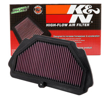 Load image into Gallery viewer, K&amp;N KA-6009 Replacement Air Filter for Select Kawasaki ZX600 Ninja ZX-6R, Kawasaki ZX636 Ninja ZX-6R, Kawasaki ZX636 Ninja ZX-6R 30th Anniversary, Kawasaki ZX636 Ninja ZX-6R ABS, Kawasaki ZX636 Ninja ZX-6R ABS 30th Anniversary, Kawasaki ZX636 Ninja ZX-6R