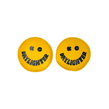 Load image into Gallery viewer, KC HiLiTES 5201 Cover - Retro 6" Vinyl Yellow w/ Black "KC DAYLIGHTER" Smiley Face (pr)