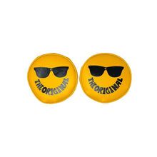 Load image into Gallery viewer, KC HiLiTES 5205 Cover - Retro 6" Vinyl Yellow w/ "THE ORIGINAL" Smiley Sunglasses (pr)