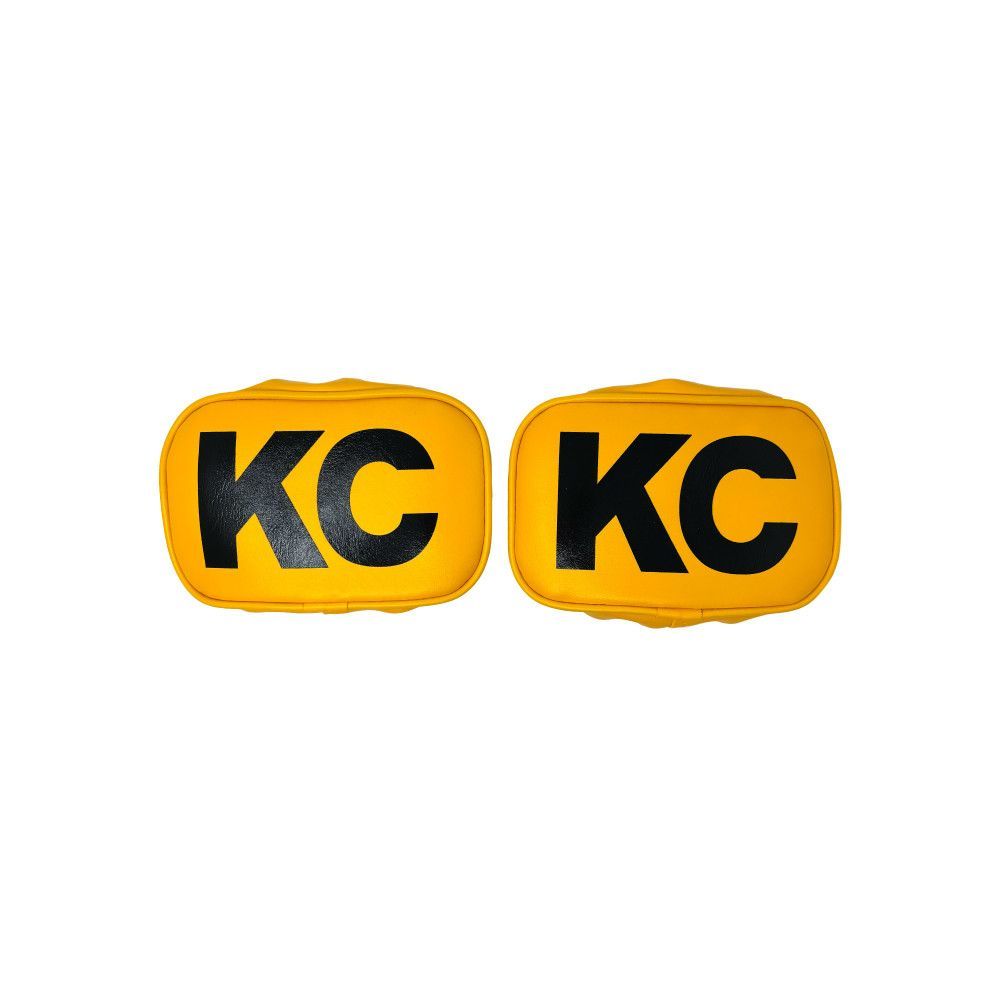 KC HiLiTES 5601 Cover - Retro 5x7" Rectangular Vinyl Yellow w/ Black KC Soft (pr)
