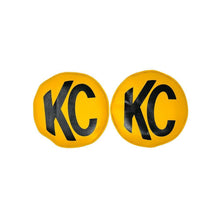 Load image into Gallery viewer, KC HiLiTES 5801 Cover - Retro 8" Vinyl Yellow w/ Black KC Soft (pr)