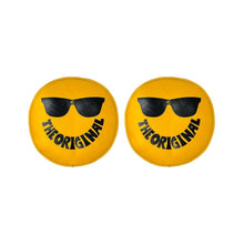 Load image into Gallery viewer, KC HiLiTES 5805 Cover - Retro 8" Vinyl Yellow w/ "THE ORIGINAL" Smiley Sunglasses (pr)
