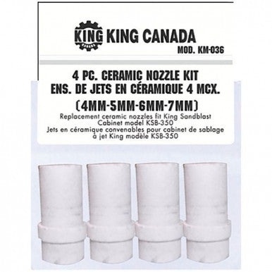 King Canada KM-036 4 Pc. Ceramic Nozzle Kit For Km-035