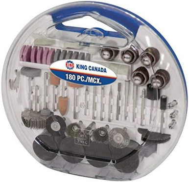 King Canada KW-145 180 Pc. Rotary Tool Accessory Kit