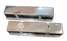 Load image into Gallery viewer, KEVKO OIL PANS &amp; COMPONENTS VC203-2 SBC Polished Cast-Alm. Blank Valve Cover Set