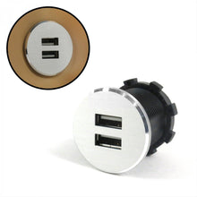 Load image into Gallery viewer, KEEP IT CLEAN KICUSB01 Silver Dash Mount Dual Port USB Charger