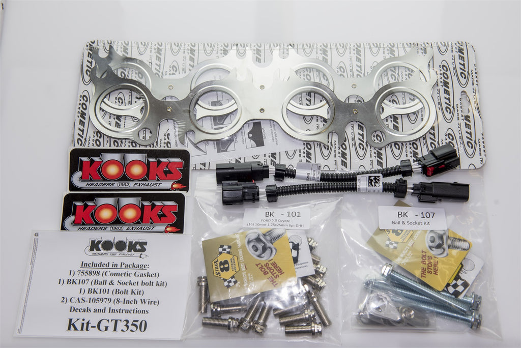 Kooks Custom Headers 1154F320 1-3/4in. x 1-7/8in. Stainless Headers/3in. Catted Exhaust. 2015-2020 Shelby GT35 for Select Ford Mustang