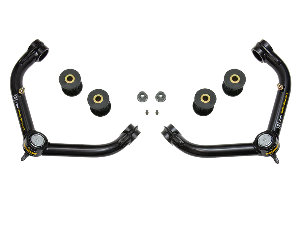 ICON Vehicle Dynamics 78550DJ 01-10 GM HD TUBULAR UCA DJ KIT for Select Chevrolet Silverado 2500, Chevrolet Silverado HD, Chevrolet Silverado 3500, Chevrolet Silverado HD, GMC Sierra 2500, GMC Sierra HD, GMC Sierra 3500, GMC Sierra HD