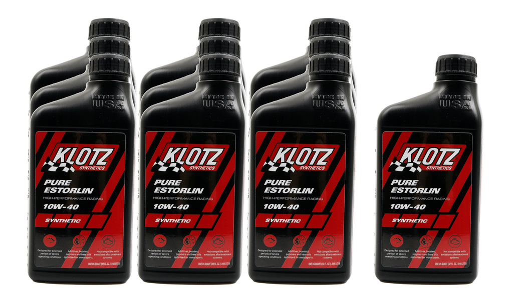 KLOTZ SYNTHETIC LUBRICANTS KE-940-10 Pure Estorlin Synthetic Oil 10w40 Case 10x1 Qt