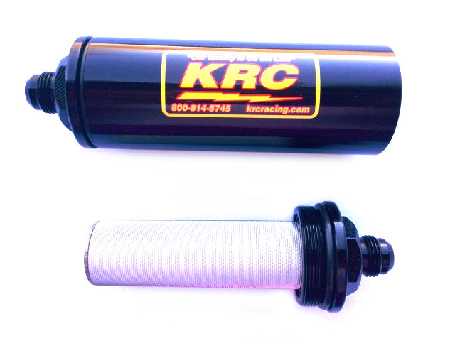 KLUHSMAN RACING PRODUCTS 4708BK #8AN Stainless Fuel Filter Short