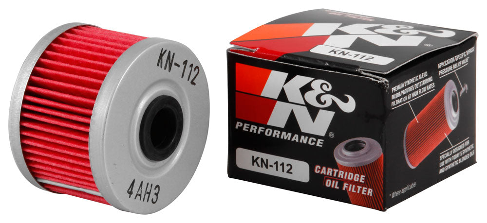 K&N KN-112 Oil Filter for Select Gas Gas EC 400 FSE, Gas Gas EC 450 FSE, Gas Gas EC 450 FSR, Gas Gas Pampera 450, Gas Gas Wild HP 450, Honda ATC350X, Honda CB300F, Honda CB300F ABS, Honda CBR250R, Honda CBR250R ABS, Honda CBR300R, Honda CBR300R ABS,