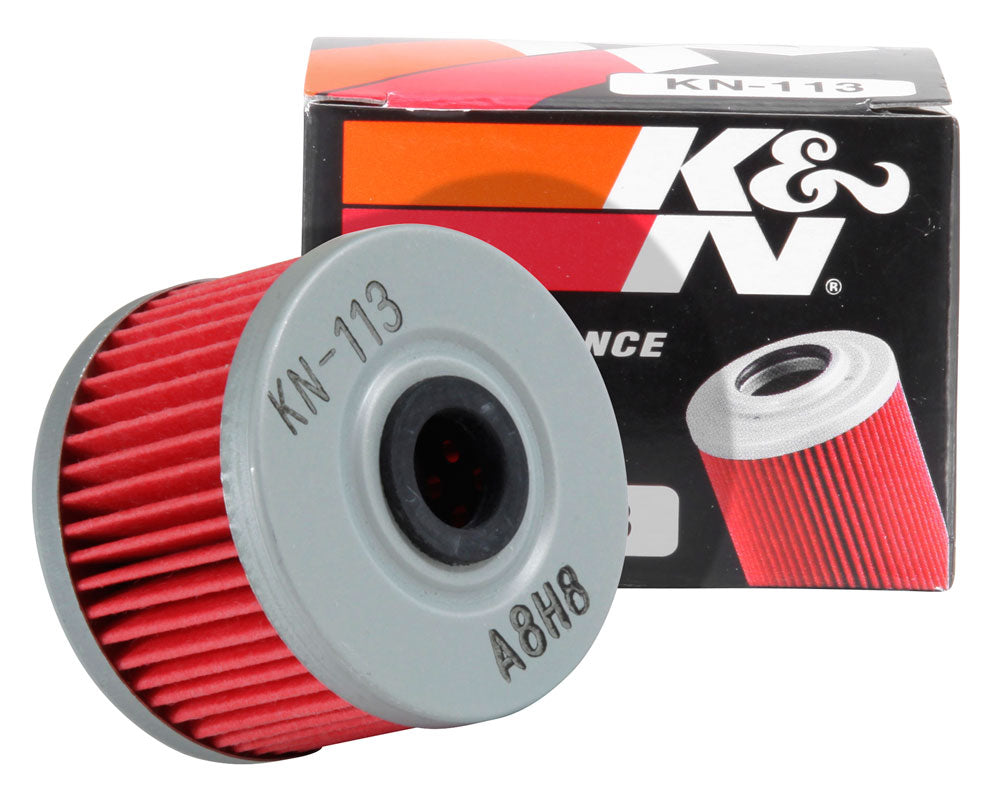 K&N KN-113 Oil Filter for Select Honda CRF250F, Honda SXS500M2 Pioneer 500, Honda SXS520M2 Pioneer 520, Honda TRX350, Honda TRX350D, Honda TRX350FE FourTrax Rancher 4x4 ES, Honda TRX350FM FourTrax Rancher 4X4, Honda TRX350TE FourTrax Rancher ES, Honda