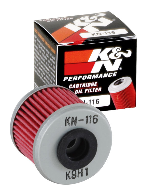 K&N KN-116 Oil Filter for Select Honda CRF150F, Honda CRF150R, Honda CRF150R Expert, Honda CRF250R, Honda CRF250RWE, Honda CRF250RX, Honda CRF250X, Honda CRF450L, Honda CRF450R, Honda CRF450R 50th Anniversary Edition, Honda CRF450R-S, Honda CRF450RL,