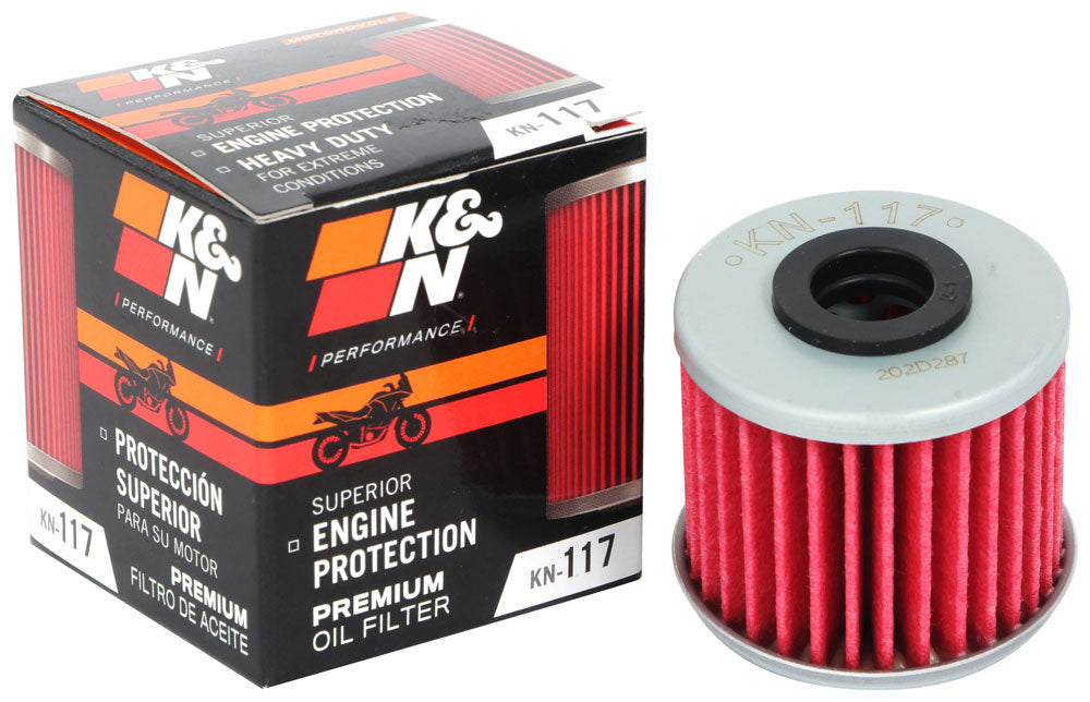 K&N KN-117 Oil Filter for Select Honda C125A Super Cub, Honda CMX1100 Rebel 1100, Honda CMX1100 Rebel DCT, Honda CMX1100 Rebel 1100T DCT, Honda CRF1000L Africa Twin, Honda CRF1000L Africa Twin ABS, Honda CRF1000L Africa Twin DCT, Honda CRF1000L2 Africa