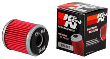 Load image into Gallery viewer, K&amp;N KN-141 Oil Filter for Select Beta 125 RR, Gas Gas EC 250 4T, Yamaha CZD300 XMAX, Yamaha T110 Crypton, Yamaha WR250F, Yamaha WR250R, Yamaha WR250X, Yamaha WR450F, Yamaha XT250, Yamaha YFZ450, Yamaha YFZ450 Bill Balance Edition, Yamaha YZ250F, Yamaha