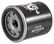 Load image into Gallery viewer, K&amp;N KN-183 Oil Filter for Select Aprilia Mojito 150, Aprilia Scarabeo 125, Aprilia Scarabeo 250, Aprilia Sportcity 125, Aprilia Sportcity 250, Aprilia Sportcity Cube 250, Piaggio Fly 150, Piaggio MP3 250, Piaggio MP3 Hybrid, Piaggio Typhoon 125