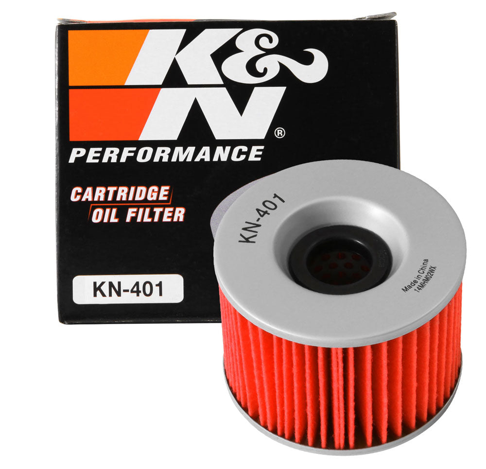 K&N KN-401 Oil Filter for Select Honda CB1000C Custom, Honda CB1100F, Honda CB350F, Honda CB350G Super Sport, Honda CB350K Super Sport, Honda CB400F Super Sport, Honda CB500, Honda CB550F Super Sport, Honda CB550K, Honda CB550SC Nighthawk, Honda CB650,