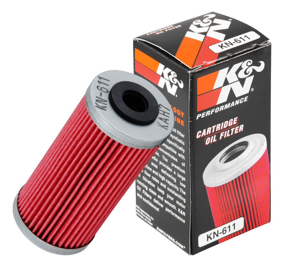 K&N KN-611 Oil Filter for Select BMW G450X, Husqvarna SMR 449, Husqvarna SMR 511, Husqvarna TC449, Husqvarna TE449, Husqvarna TE511, Sherco 250 SEF-R Factory, Sherco 300 SEF-R Factory, Sherco 450 SEF-R Factory, Sherco 500 SEF Factory, Sherco SE 25i-F,