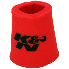 Load image into Gallery viewer, KN-Airforce-Precleaner-Round-Tapered-Red-Air-Filter-Foam-Wrap-6In-Base-Id-X-5In-Top-Id-X-9In-H