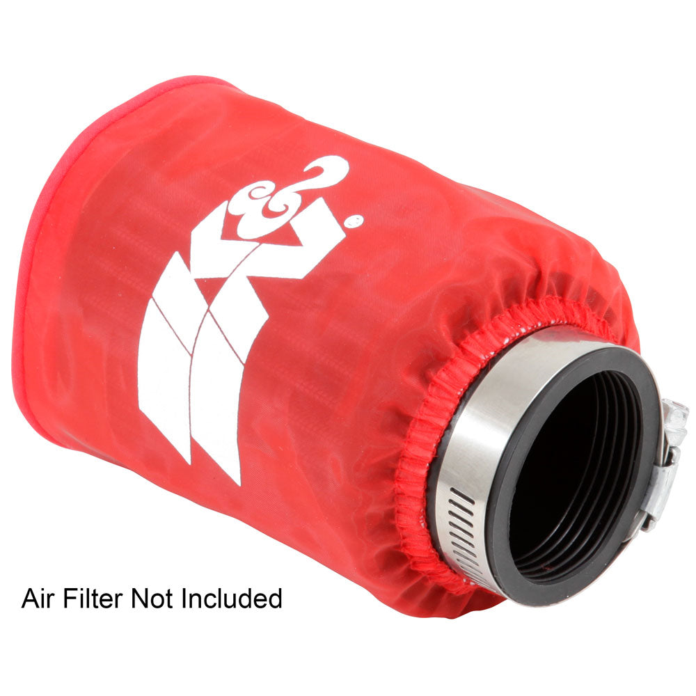 KN-Drycharger-Air-Filter-Wrap---Round-Straight---Red-Closed-Top-3In-Inside-Dia-X-4In-Height
