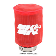 Load image into Gallery viewer, KN-Drycharger-Air-Filter-Wrap---Round-Straight---Red-Closed-Top-3In-Inside-Dia-X-4In-Height